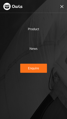 Owls website mobile screenshot of menu navigation