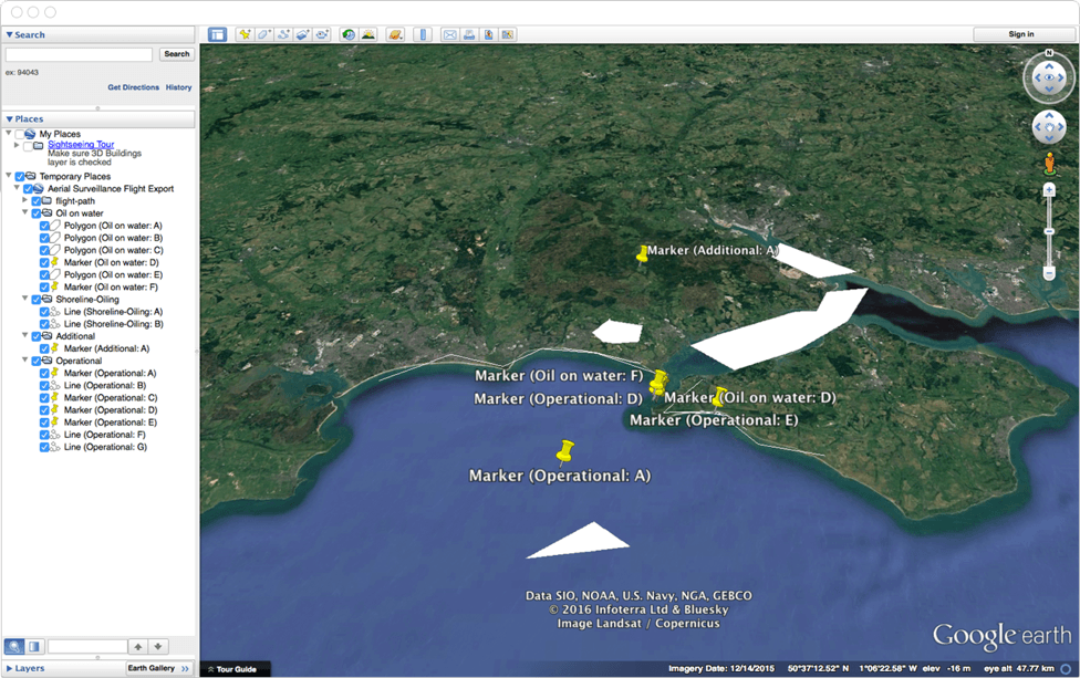 Flight imported into Google Earth Flight imported into Google Earth