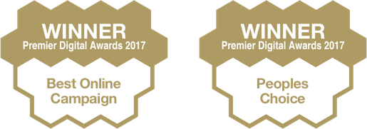 Winner of Best Online Campaign and Peoples Choice awards at Pemier Digital Awards 2017