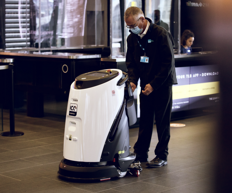 ICE technician using the Eco Bot 50