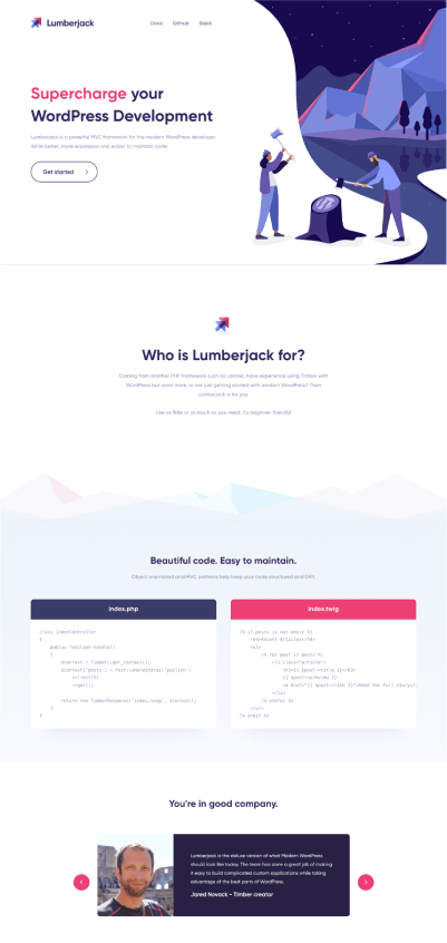 Lumberjack Homepage