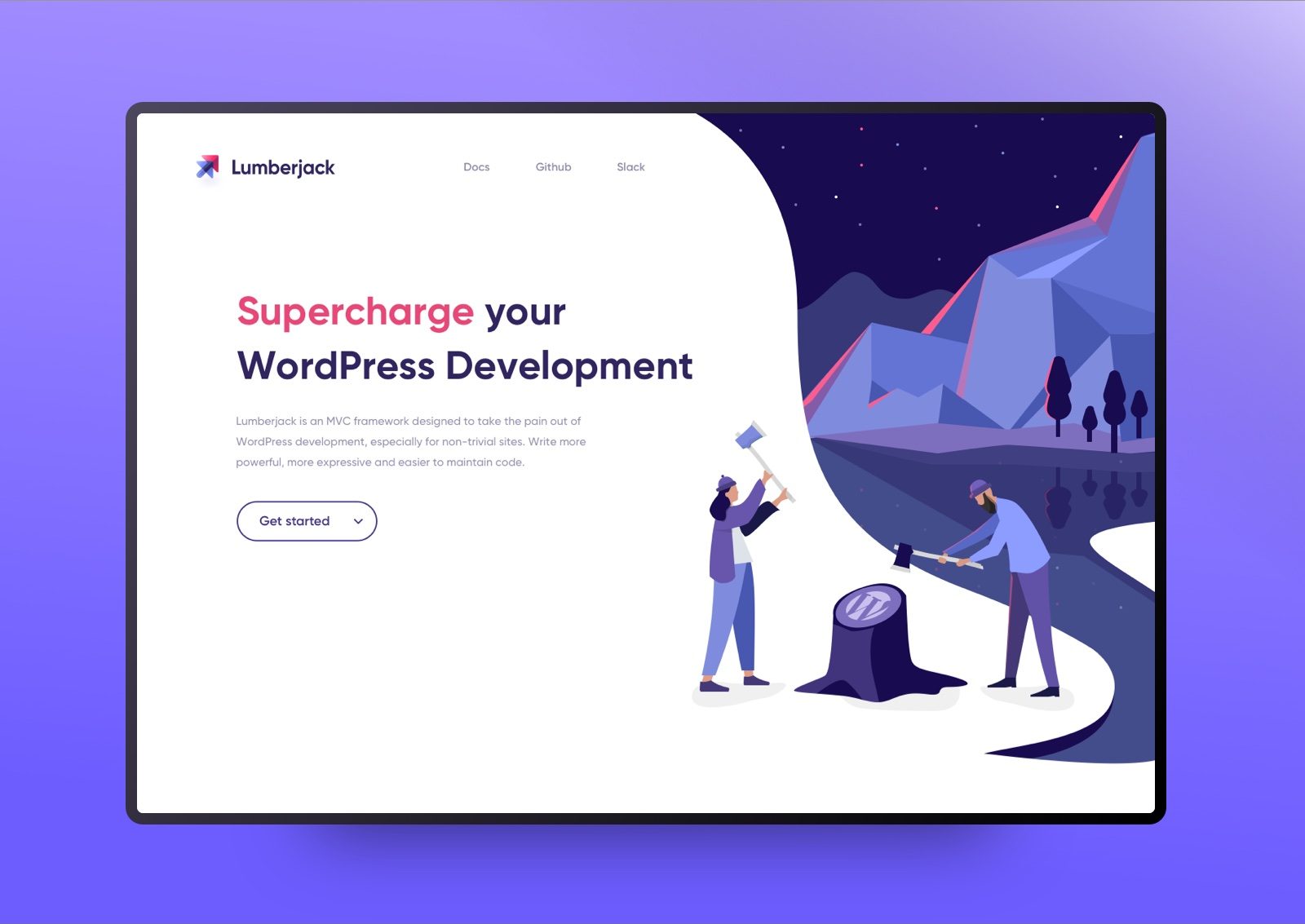 Lumberjack Landing Page Design