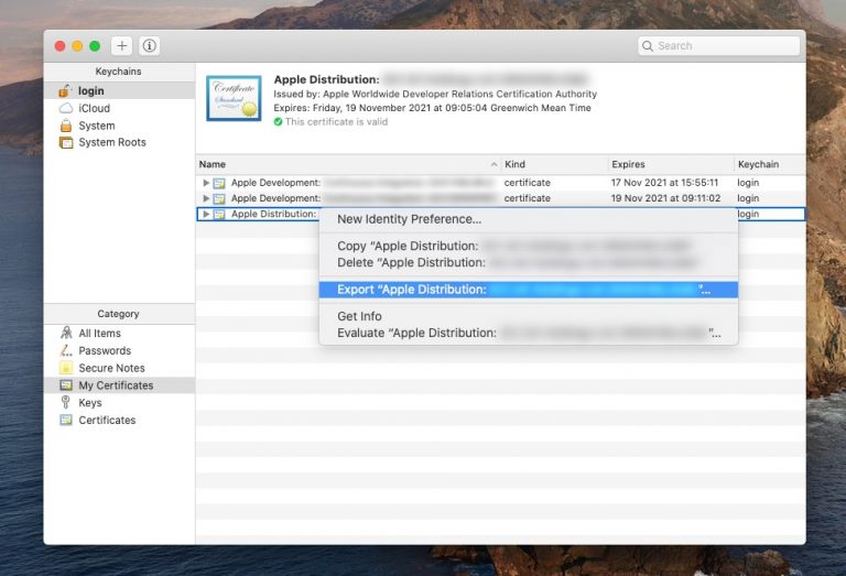 Ios Key Distribution How to export an iOS Distribution Certificate - Rareloop, Southampton UK